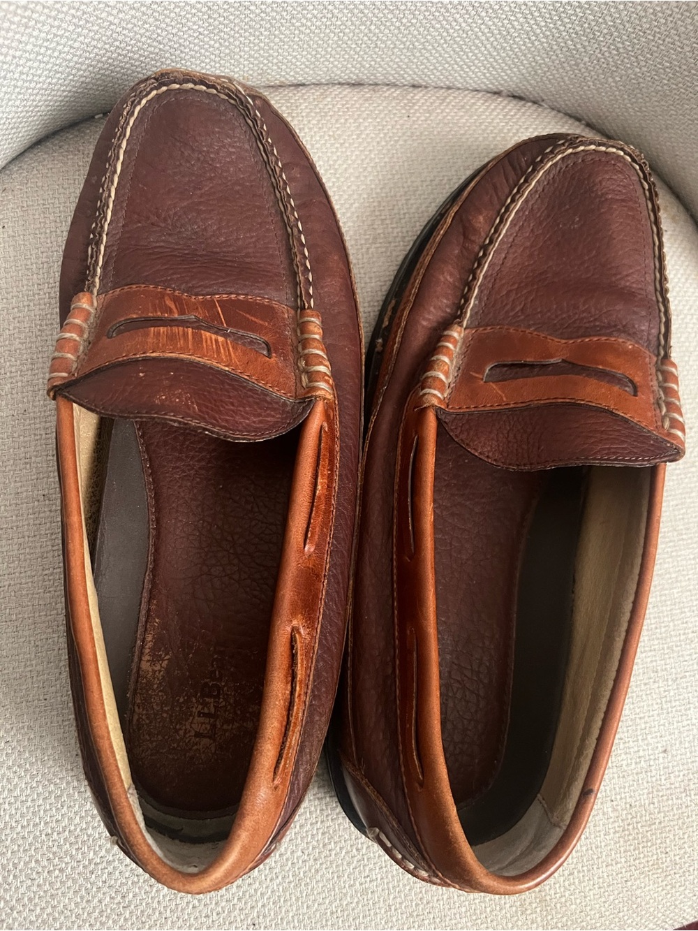 L.L. Bean Brown Leather Penny Loafers